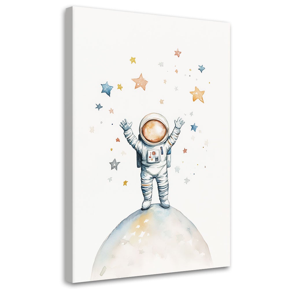 Obraz do pokoju dziecka, Astronauta Gwiazdy Boho 40x60