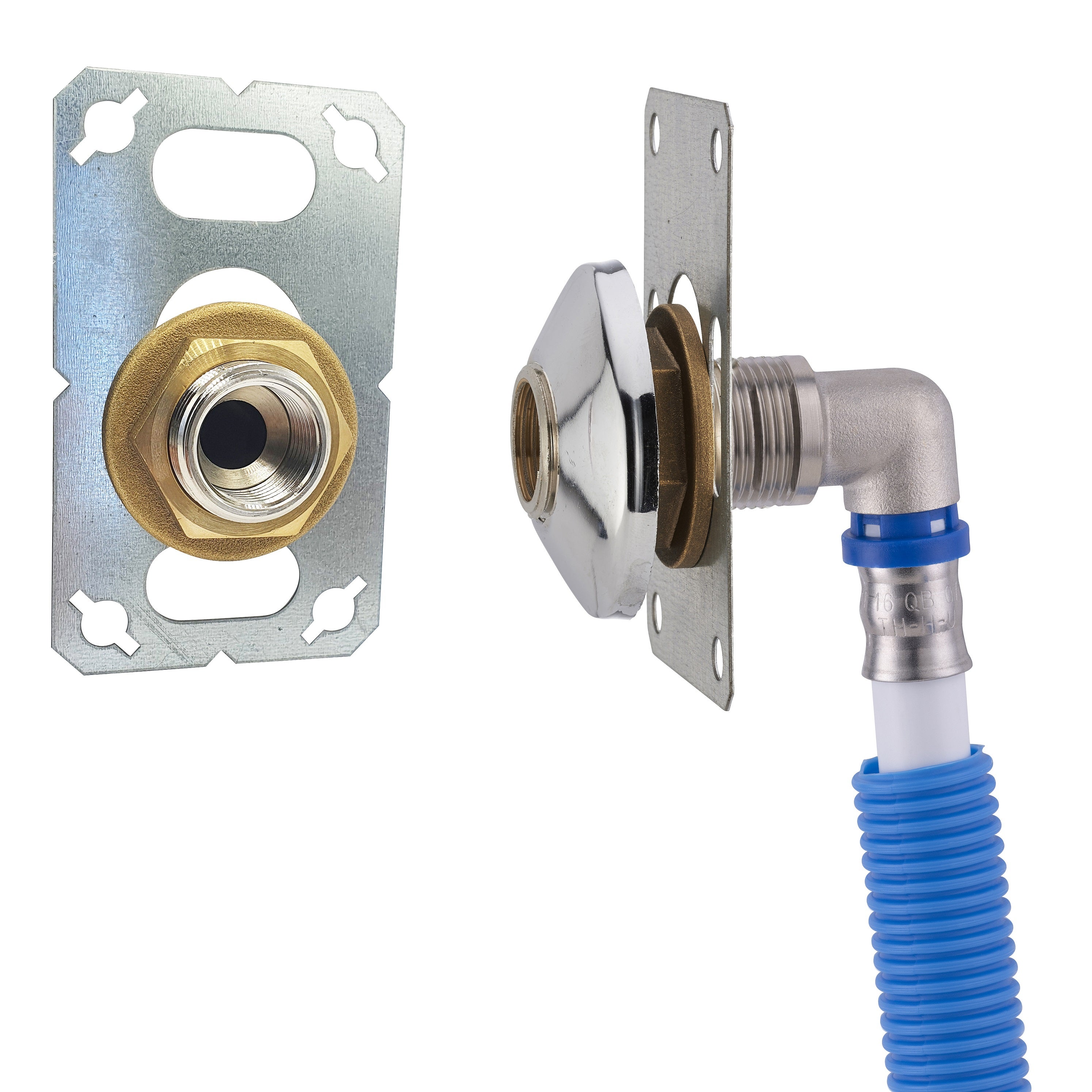 Platine R-FIX douche multicouche raccords coudés