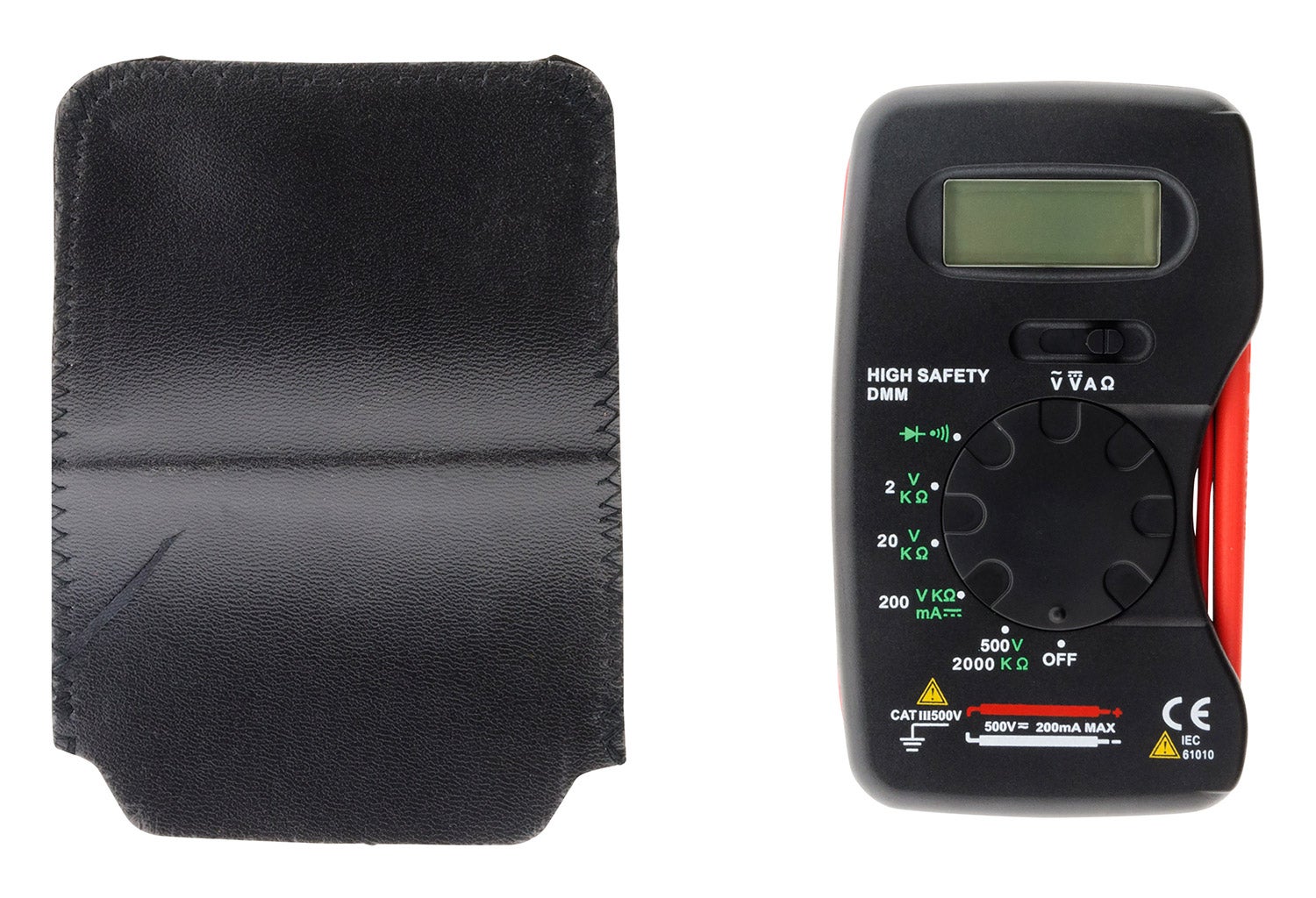 Multimètre de poche 13 calibres + housse - Zenitech - 2
