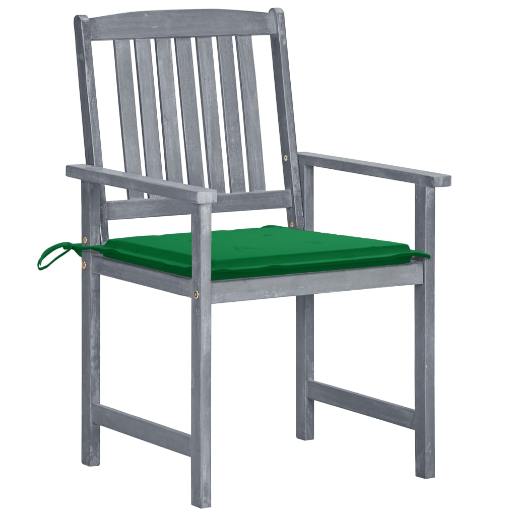 Chaise de jardin avec coussin Maison Exclusive en bois Gris - 2