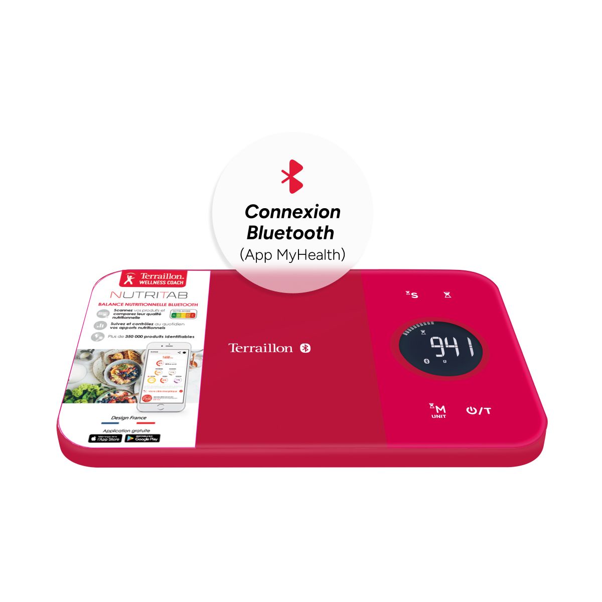 Balance connectée TERRAILLON NUTRITAB Cranberry - 9