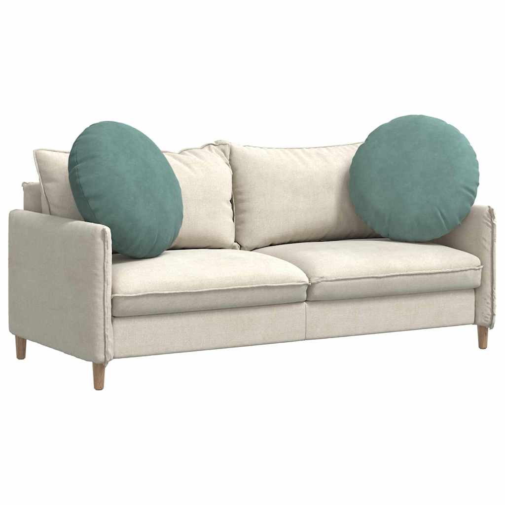 Cojines de asiento, 2 unidades, verde mar, Ø 40 x 13 cm, terciopelo - 3