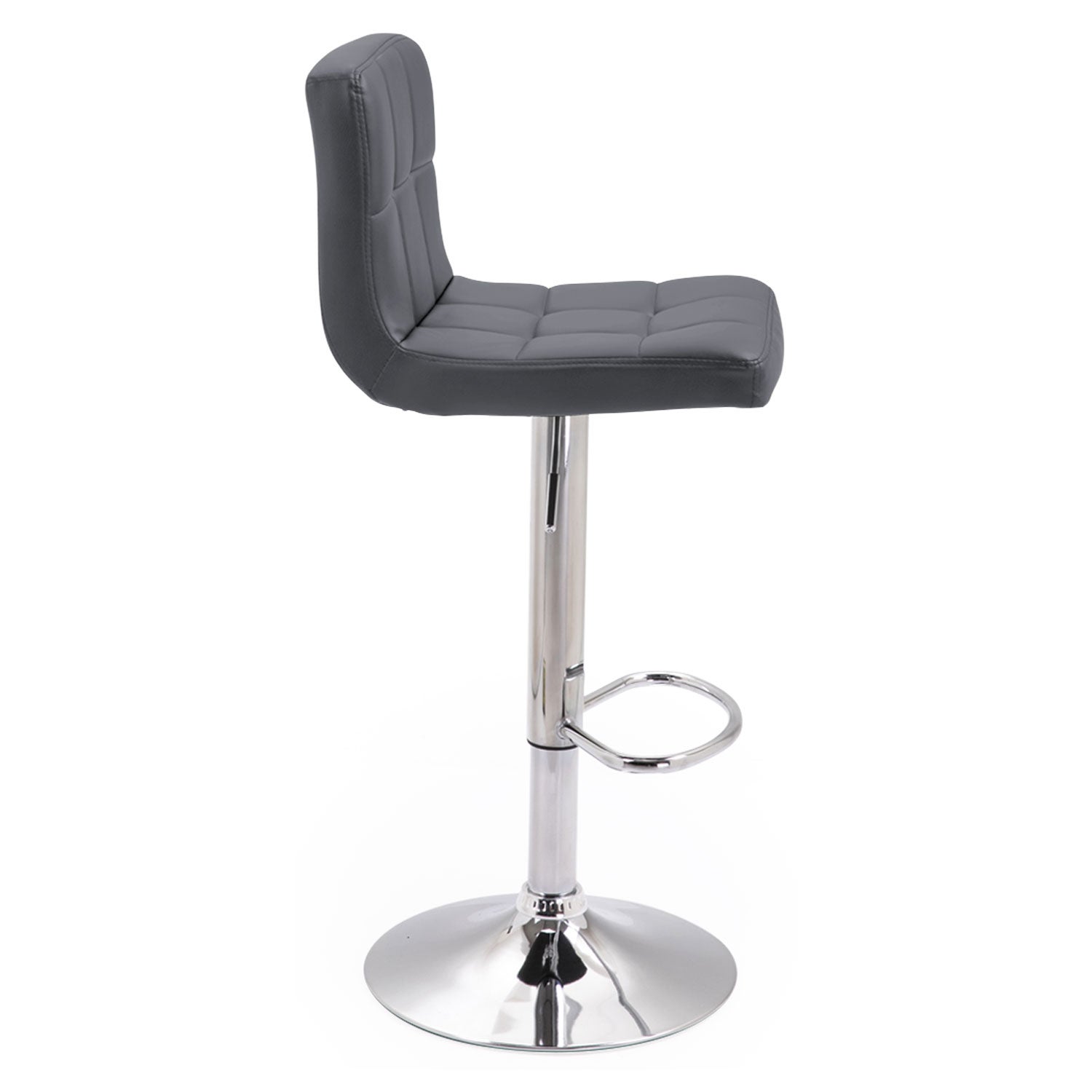 Lot de 2 tabourets de bar gris MIKE - 7