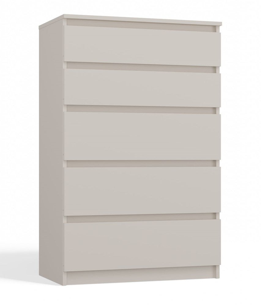 Komoda Topeshop Szafka 5 Szuflad M5 Kaszmir Beż 40x70x109,5 cm