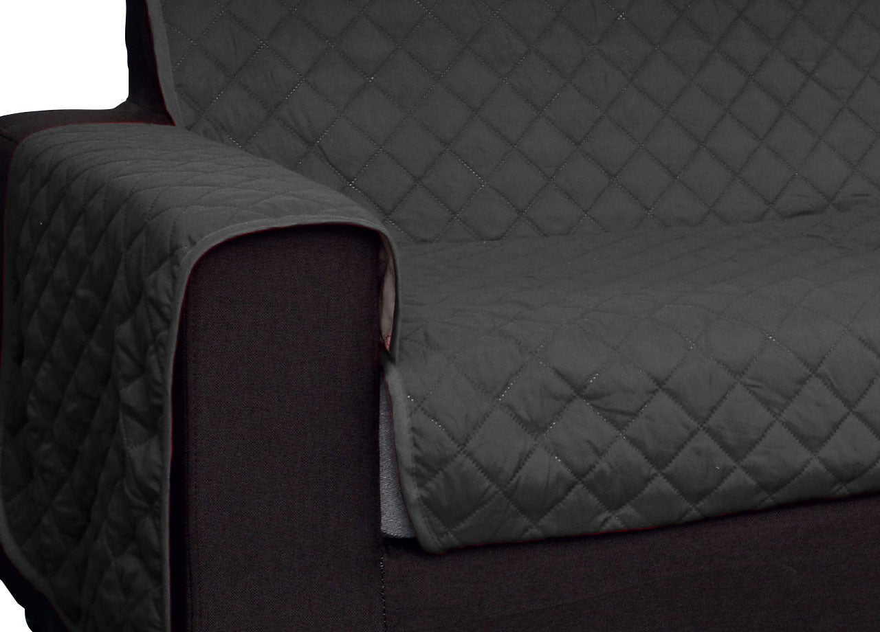 Copridivano Con Penisola Antimacchia Trapuntato Modello Star Colore Grigio Scuro 190cm Grigio Scuro - 2