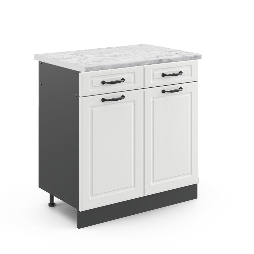 Vicco Szafka dolna do kuchni R-Line, Biały domek wiejski, 80 cm , BP Marmur