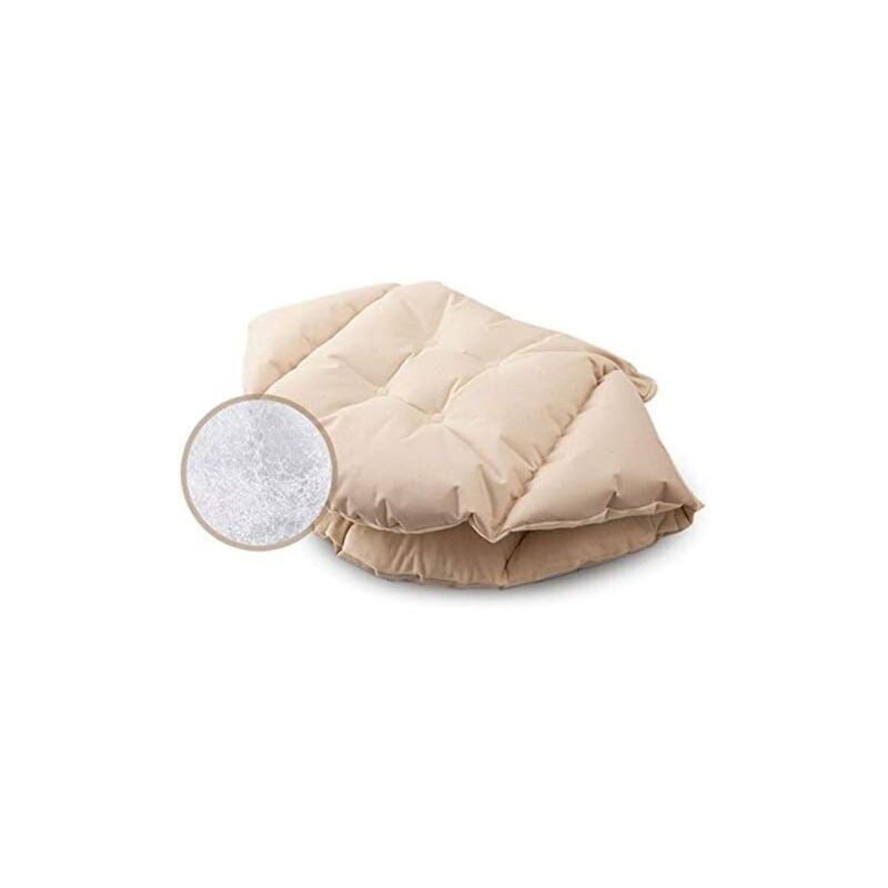 Coussin de Chaise avec Dossier siège Coquille Fauteuil Velours Douillet Elastique Impermeable pour Chaise en Rotin Paille Jardin Beige 40 40 48cm - 2