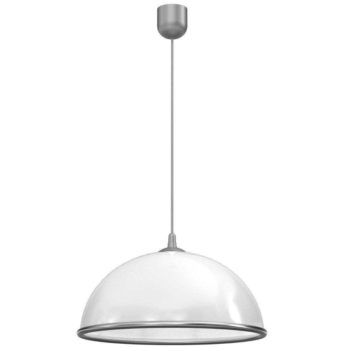 Lampa wisząca Kuchnia biało-srebrna 1xE27x15W wym: 90 x 41 x 41 cm tworzywo sztuczne Luminex