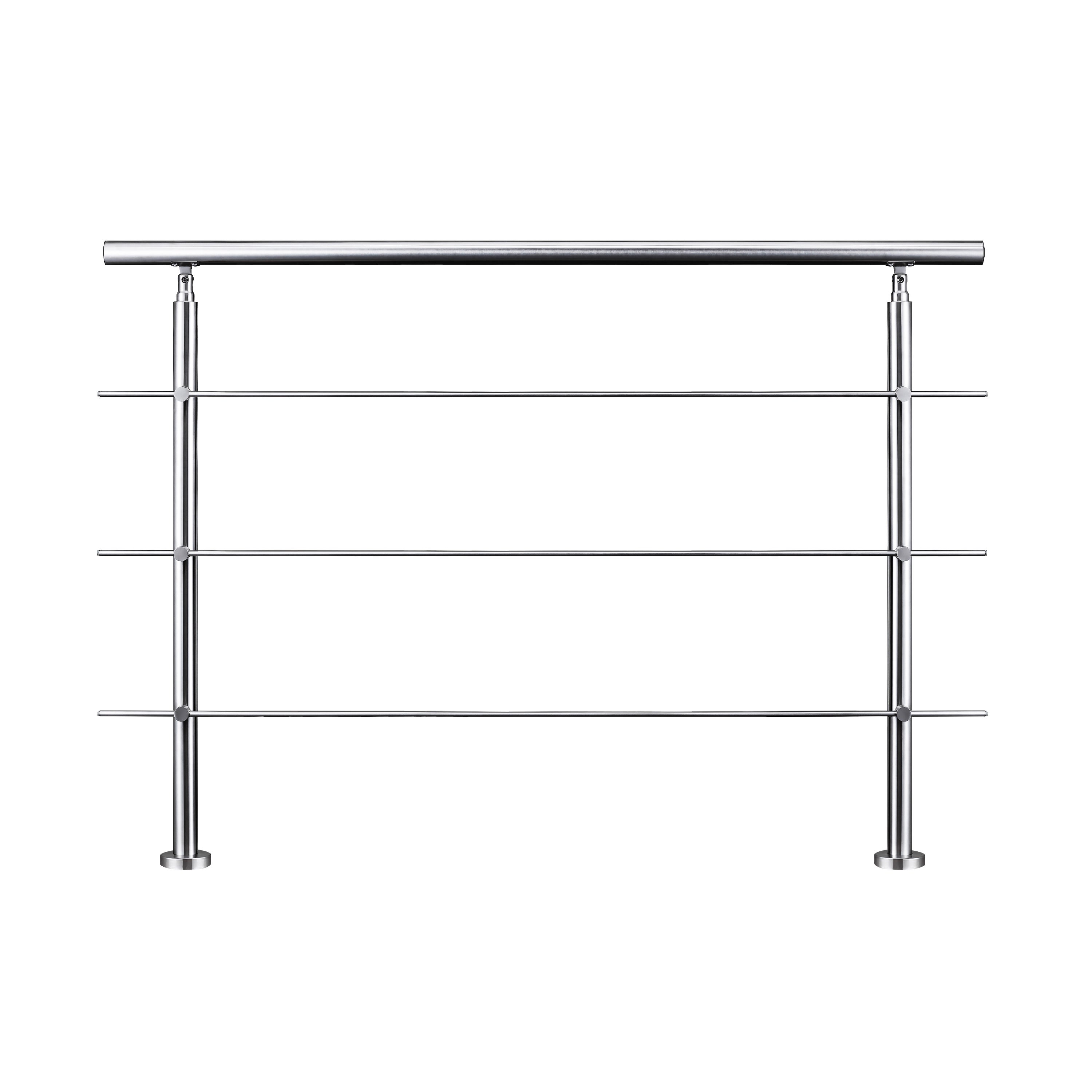 Garde-corps 120cm avec main courante, en acier inoxydable 201, pour ...