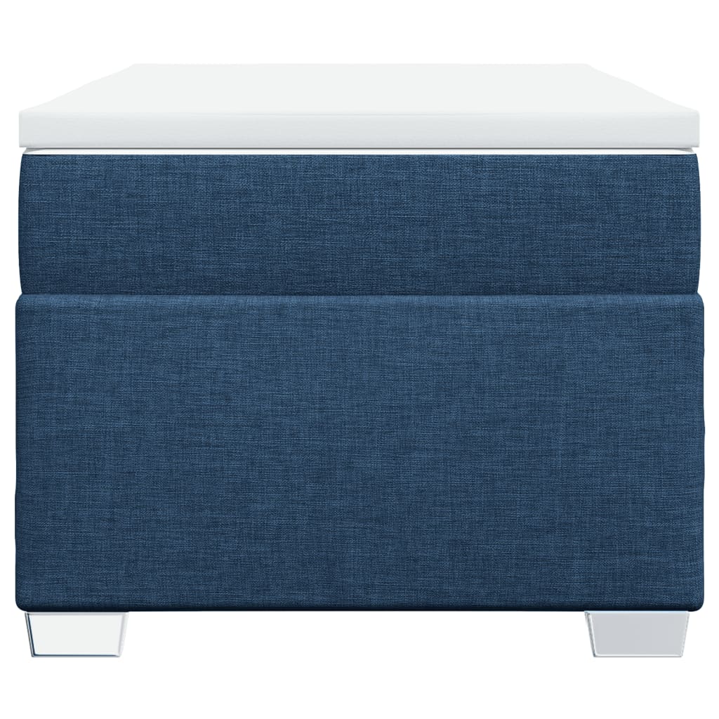 Sommier à lattes de lit avec matelas Bleu 100x200 cm Tissu - 4