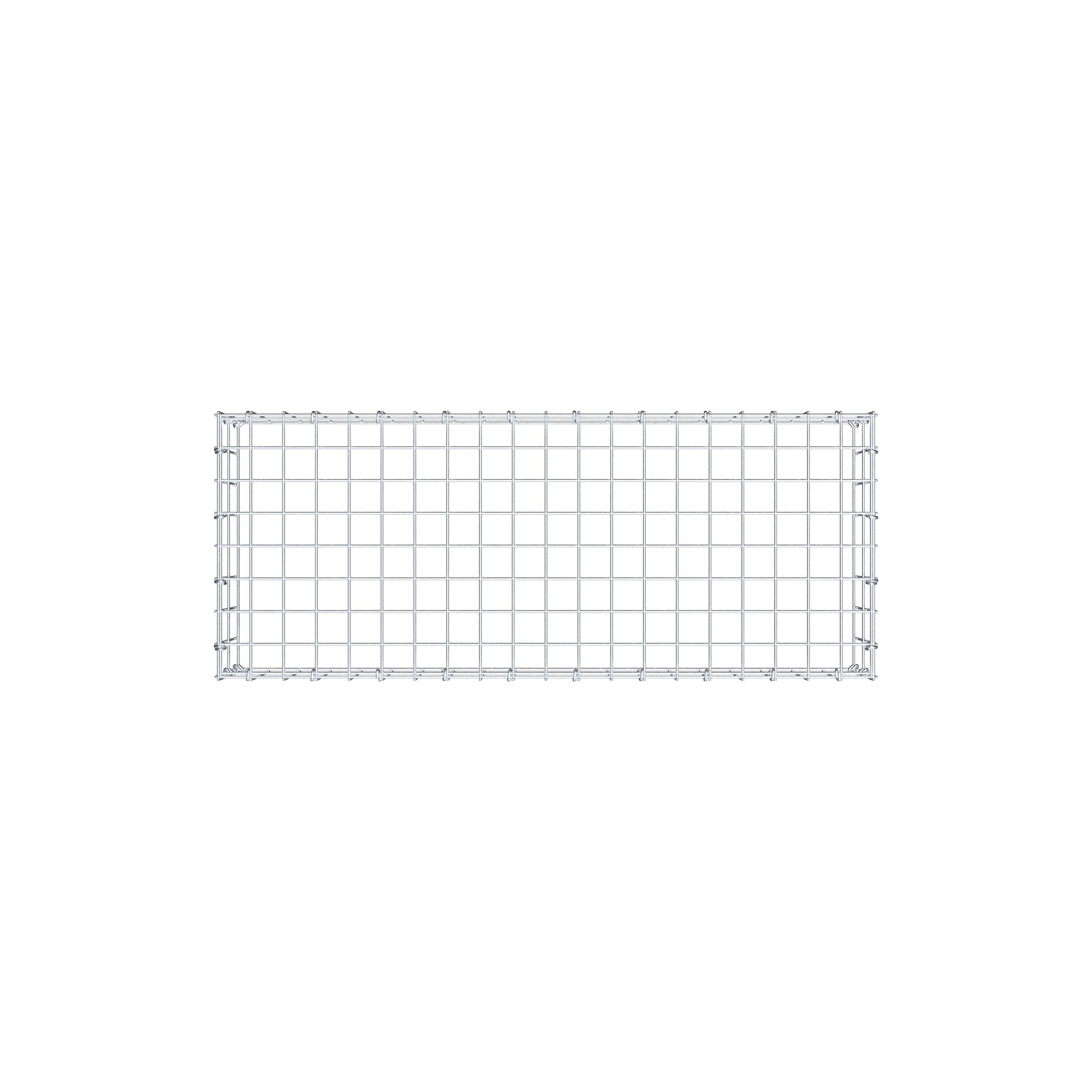 Gavión para apilar en acero galvanizado 100x20x40cm (LxAxP), malla 5 x 10cm, Anillo en C, sin rejilla inferior - 9