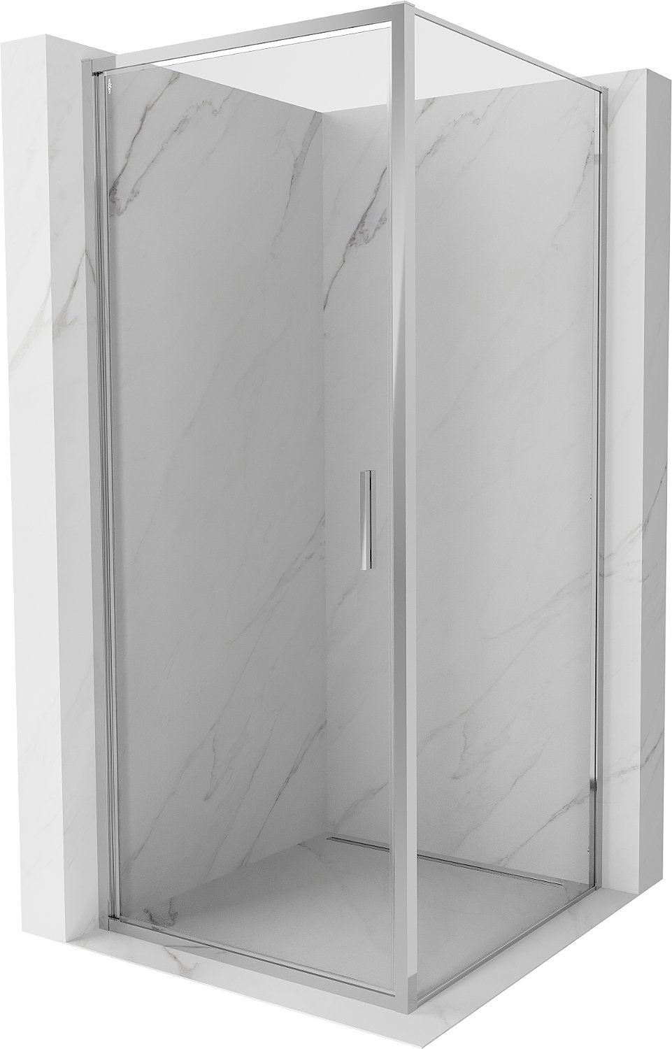 Mexen Exo kabina prysznicowa uchylna 80 x 80 cm, transparent, chrom - 817-080-080-01-00