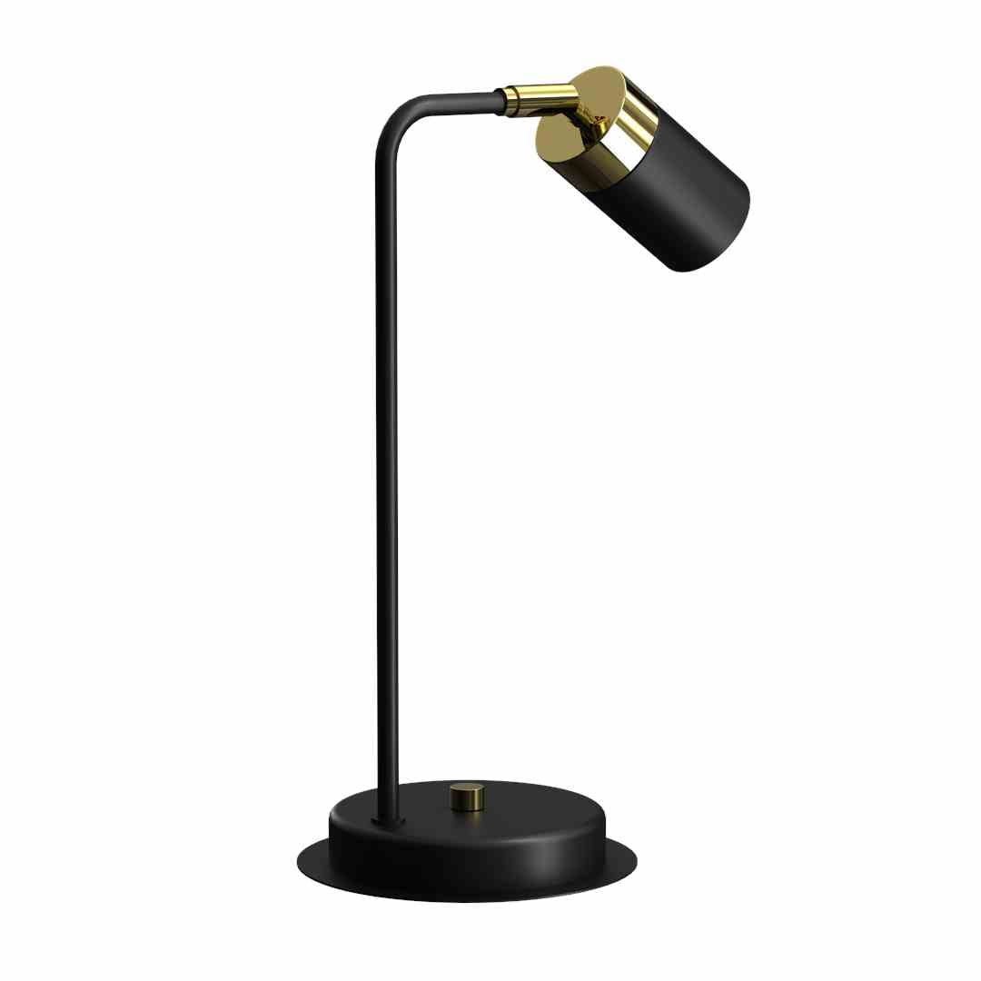 Lampe de table métal Milagro Joker noir/or 36cm GU10 - 7