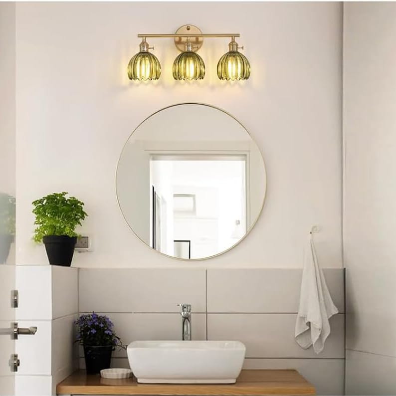 Apparecchio di illuminazione for vanità in cristallo da bagno a 3 luci, illuminazione in acciaio inossidabile Lampade da specchio moderne for vanità for bagno Lampada da parete for decorazioni for la Apparecchio di illuminazione for vanità in cristallo da bagno a 3 luci, illuminazione in acciaio inossidabile Lampade da specchio moderne for vanità for bagno Lampada da parete for decorazioni for la
