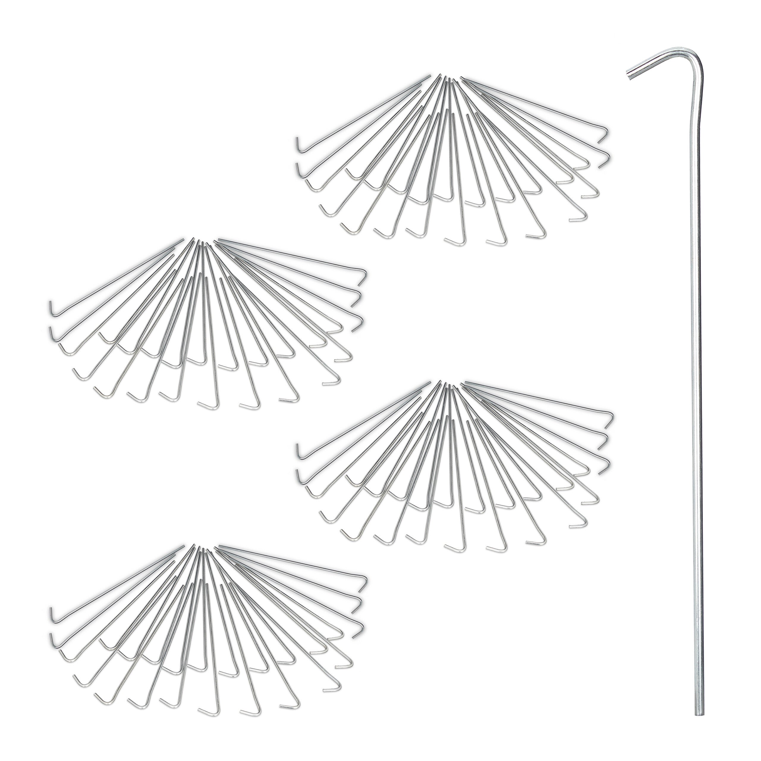 Lot De 20 Piquets De Camping Relaxdays - 25 Cm, 80 G, Acier Et Plastique, Neufs