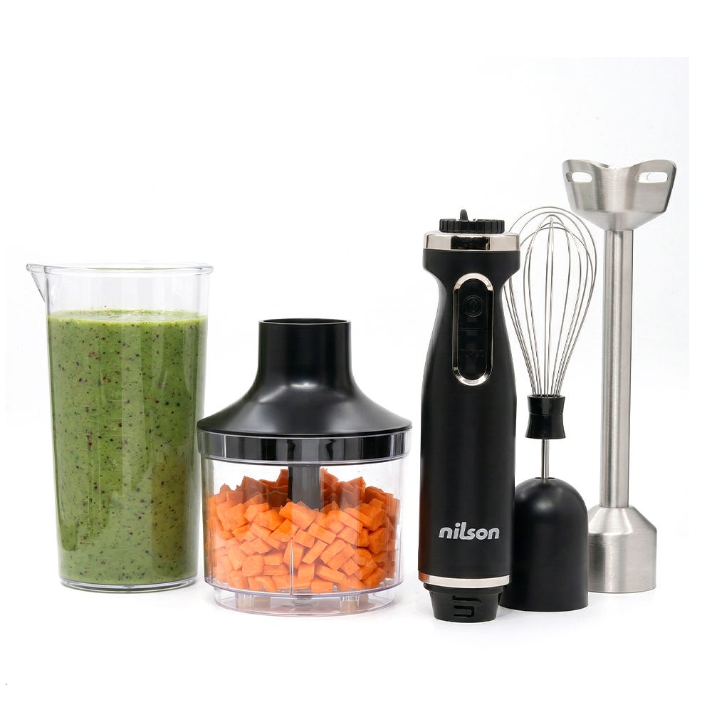 Batidora de Mano Nilson Life, 1000 W Potencia Máxima, Cuchillas con 4 ...