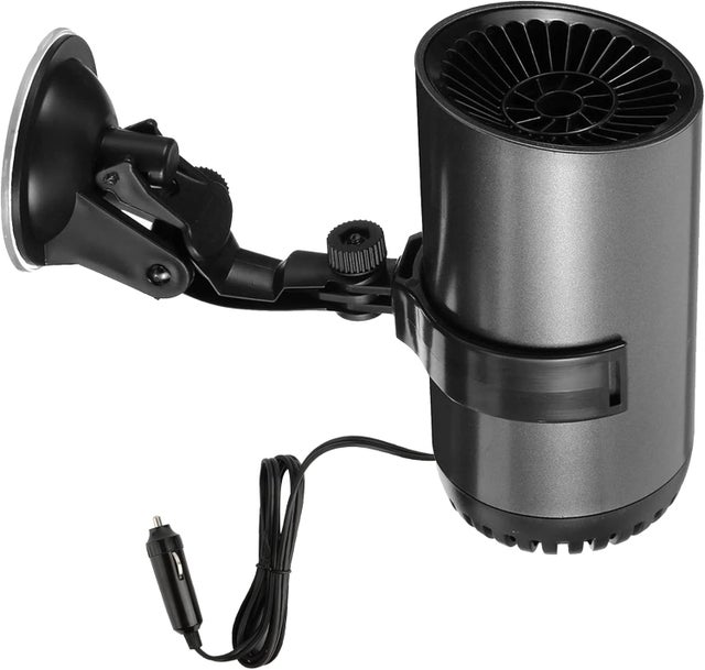 Przenośny ogrzewacz samochodowy, filtr przeciwoblodzeniowy 12 V, wentylator grzewczy 150 W, gniazdo zapalniczki, obrót o 360° z przyssawką