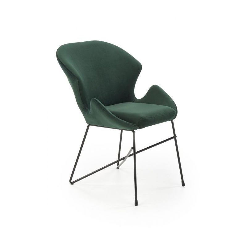 Krzesło tapicerowane K458 VELVET ciemnozielone