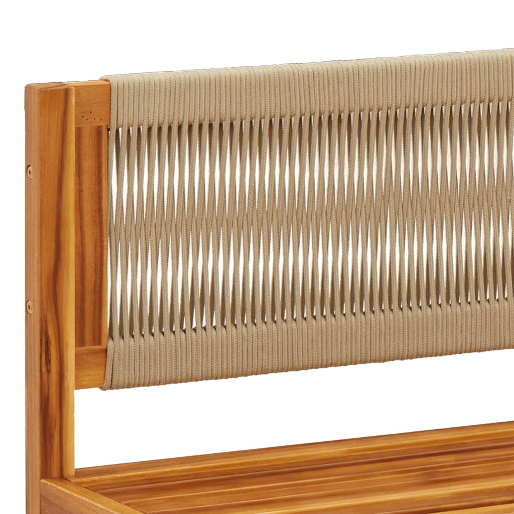 Salon bas de jardin en bois Marron 3 personnes - 9