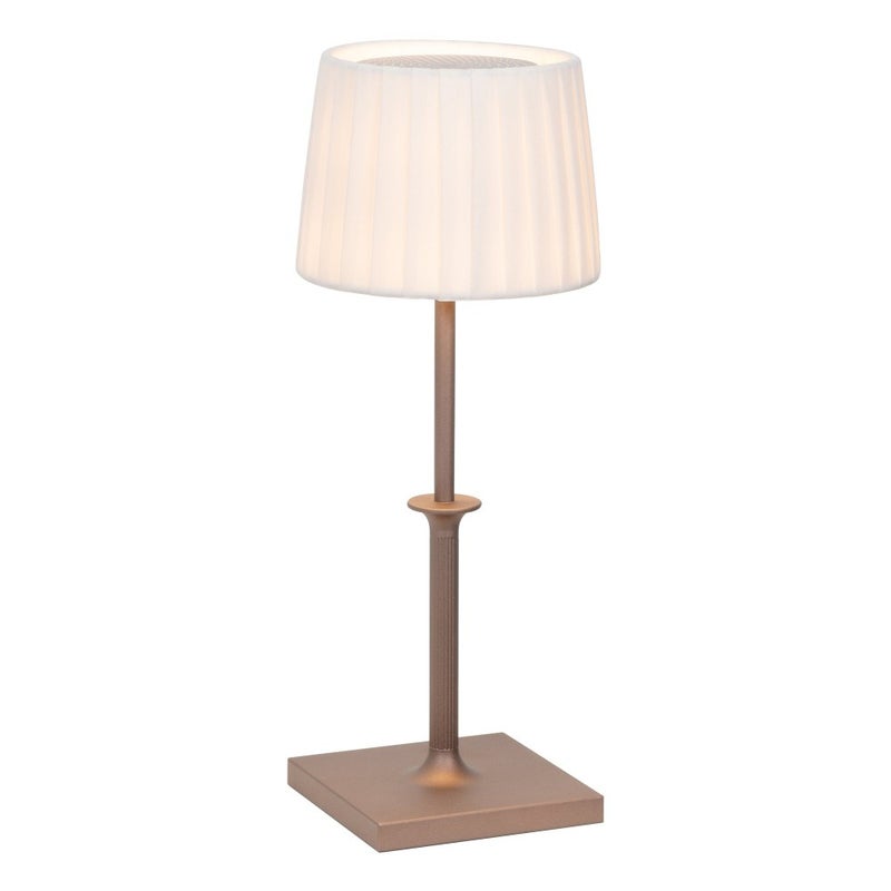 Фото - Люстра / світильник Zafferano Poldina Classic LED Touch Dimmer Lampa stołowa z akumulatorem - elegancki bezprzewodowy design, brąz