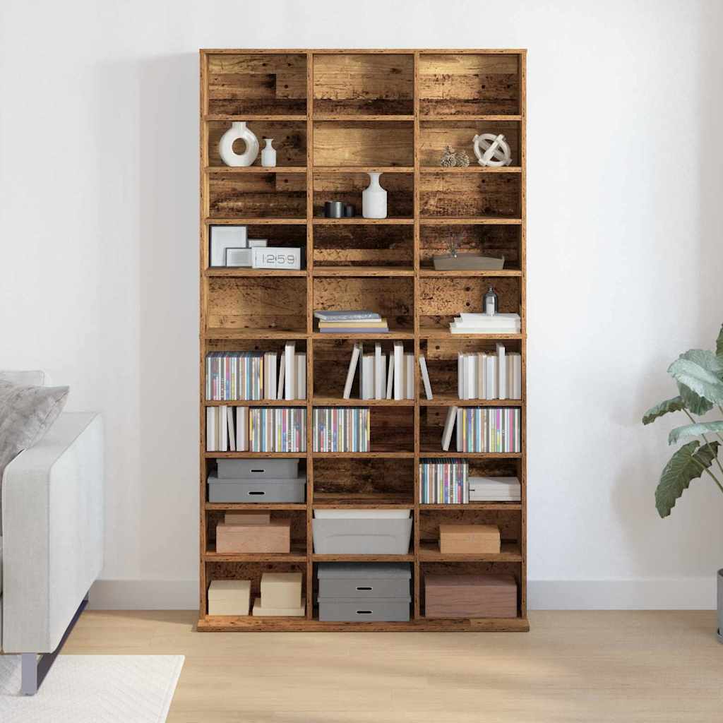 Maison Exclusive - Cabinet para CDs Madera envejecida 101 x 23 x 177,5 cm - 4