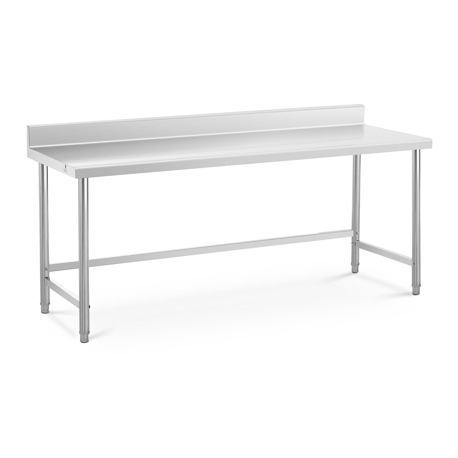 Table De Travail Inox 2 étages – 60x60x85 Cm, Roulettes, Charge 300 Kg, Pour Cuisine Pro - 9