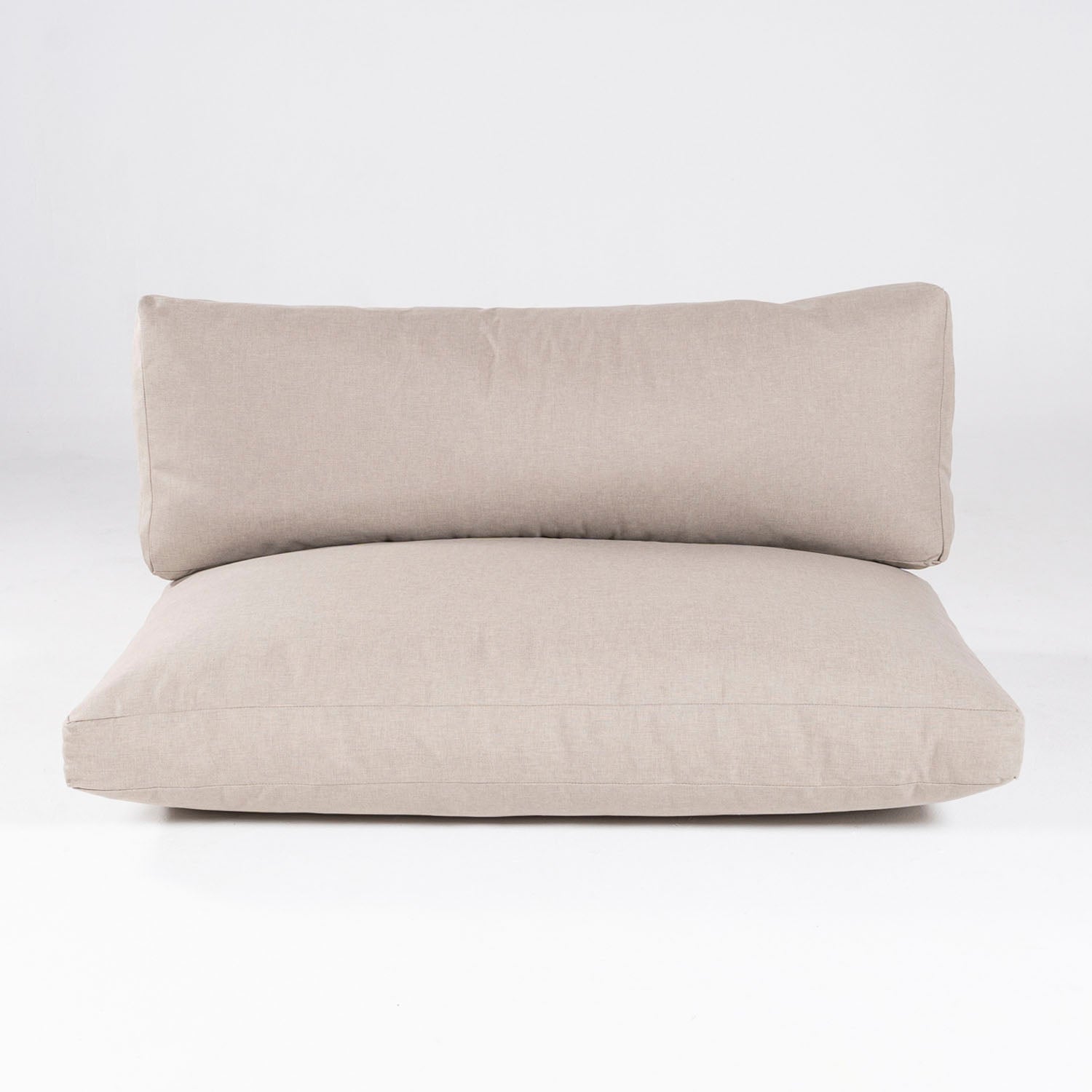 Cojín de asiento y respaldo para palet de exterior desenfundable en olefin marrón 250 g de alta calidad - 8