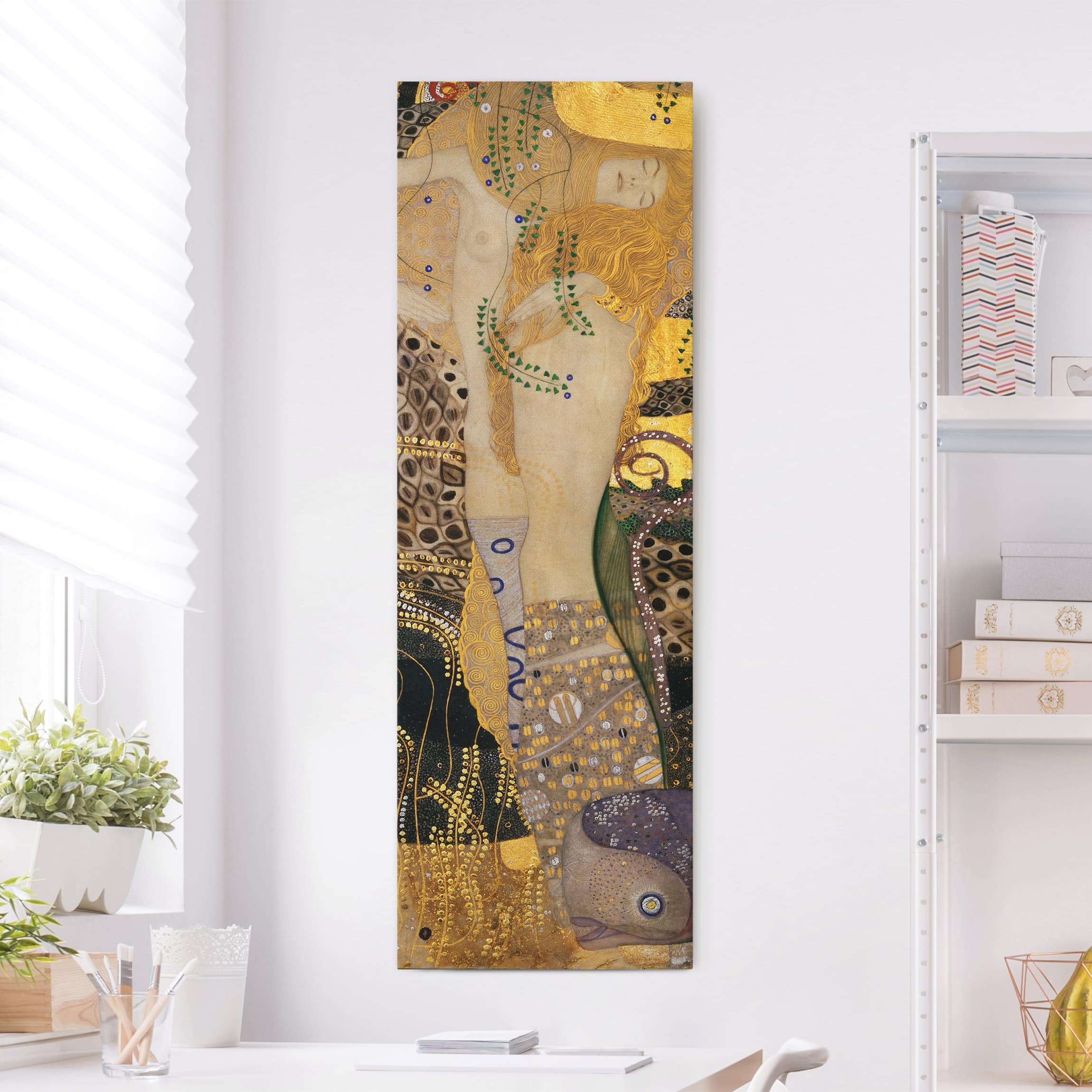 Stampa su tela quadro su tela telaio oro Gustav Klimt pittura 98 bagno cucina camera da letto salone corridoio sala da pranzo 70 x 70 cm | Leroy Merlin