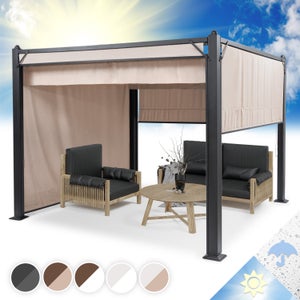 Moustiquaire Tonnelle 3x6 M - Protection Anti-insectes Pour Terrasse, Pergola, Jardin - Noir