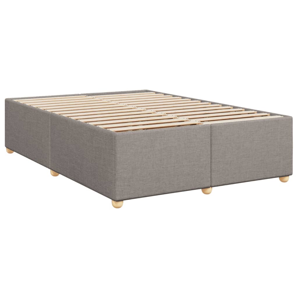 Cadre de lit sans matelas taupe 160 x 200 cm tissu - 3