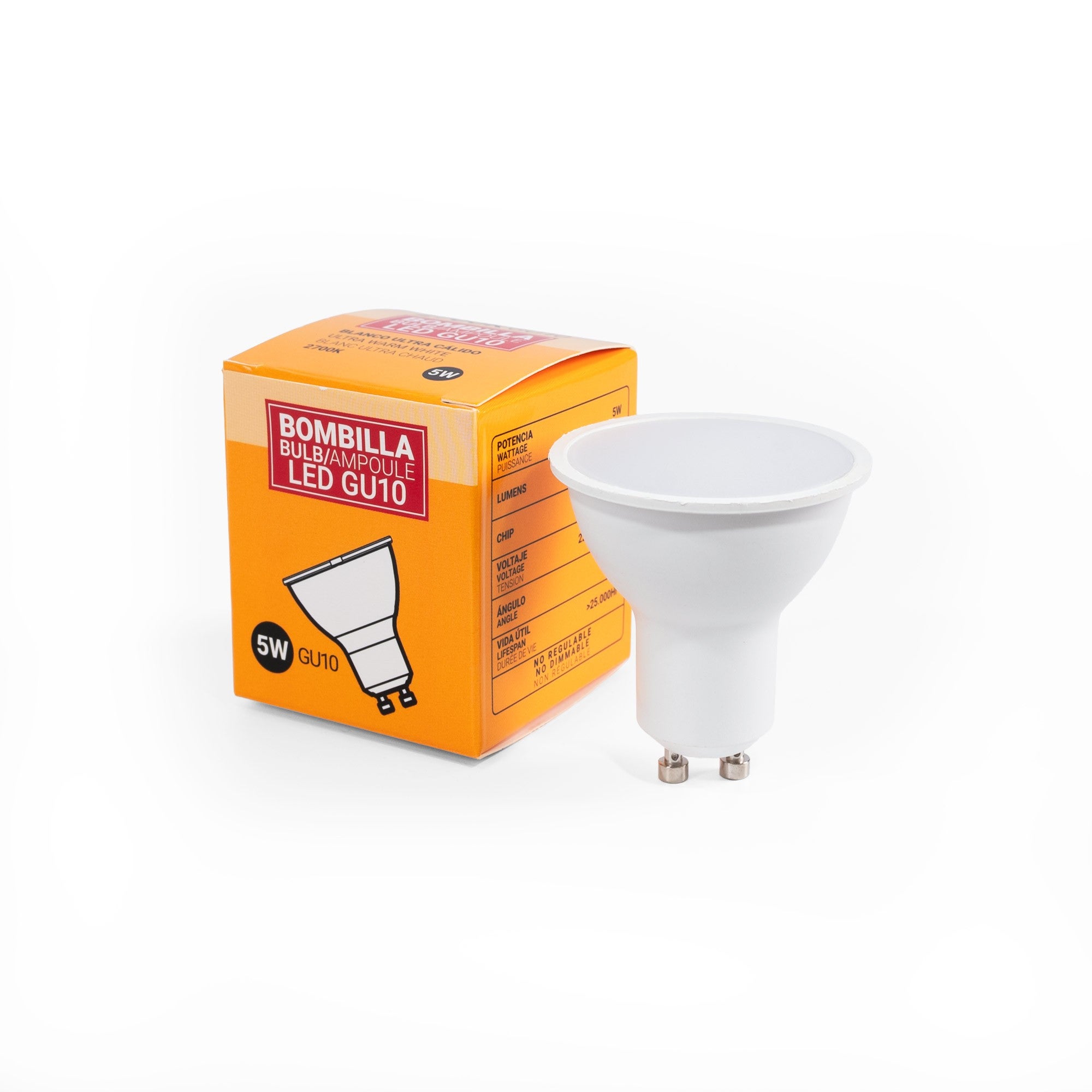 Ampoule LED GU10 - 5W - 120° - 7