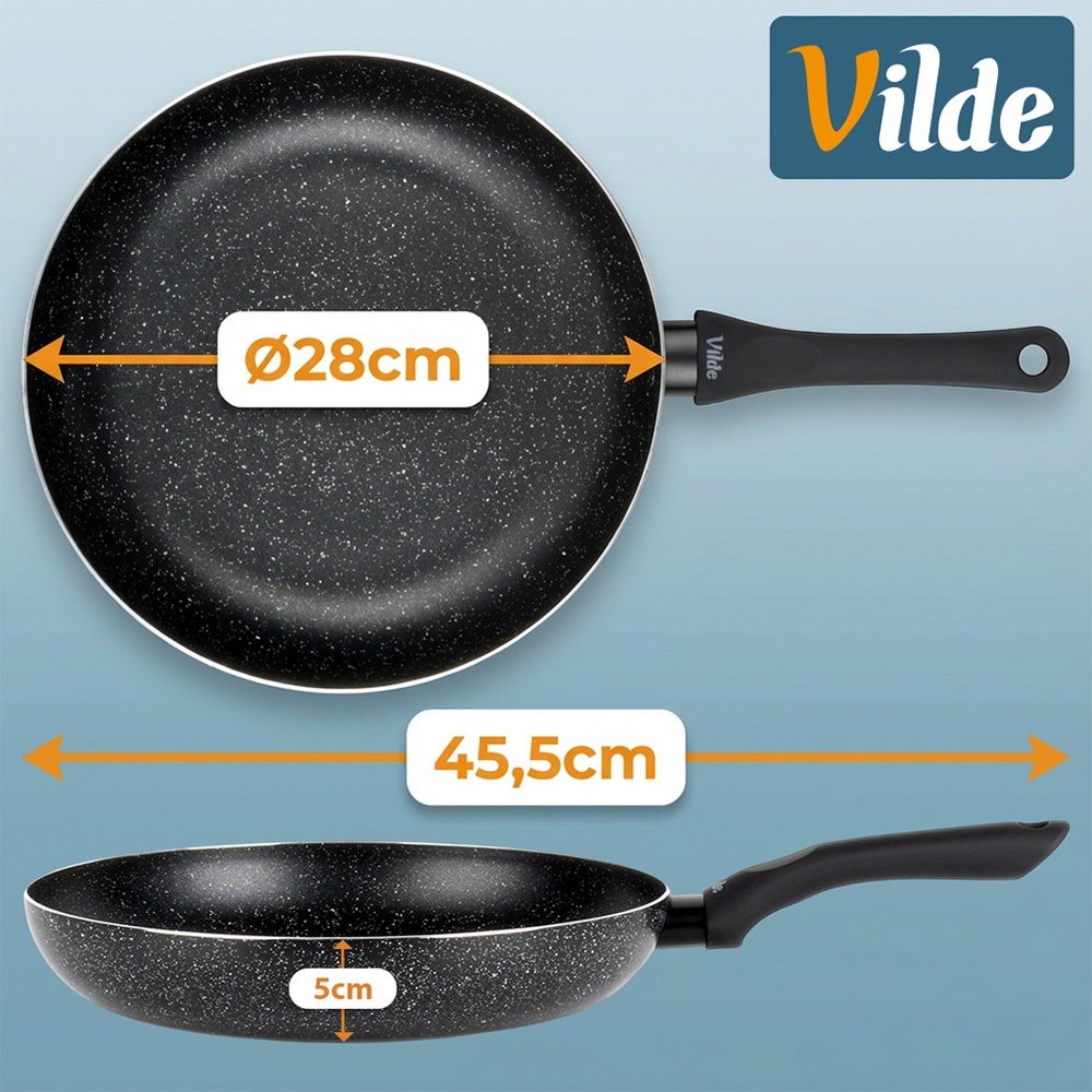 Patelnia granitowa BLACK LINE 28 cm - 5