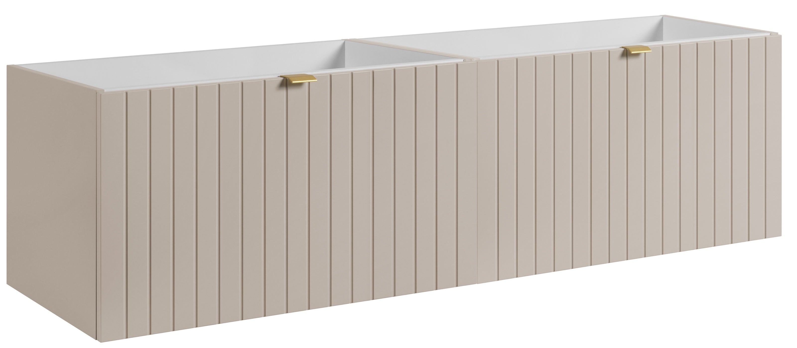 Szafka łazienkowa HARMO 160 cm kaszmir lakierowany frezowany front 4 szuflady