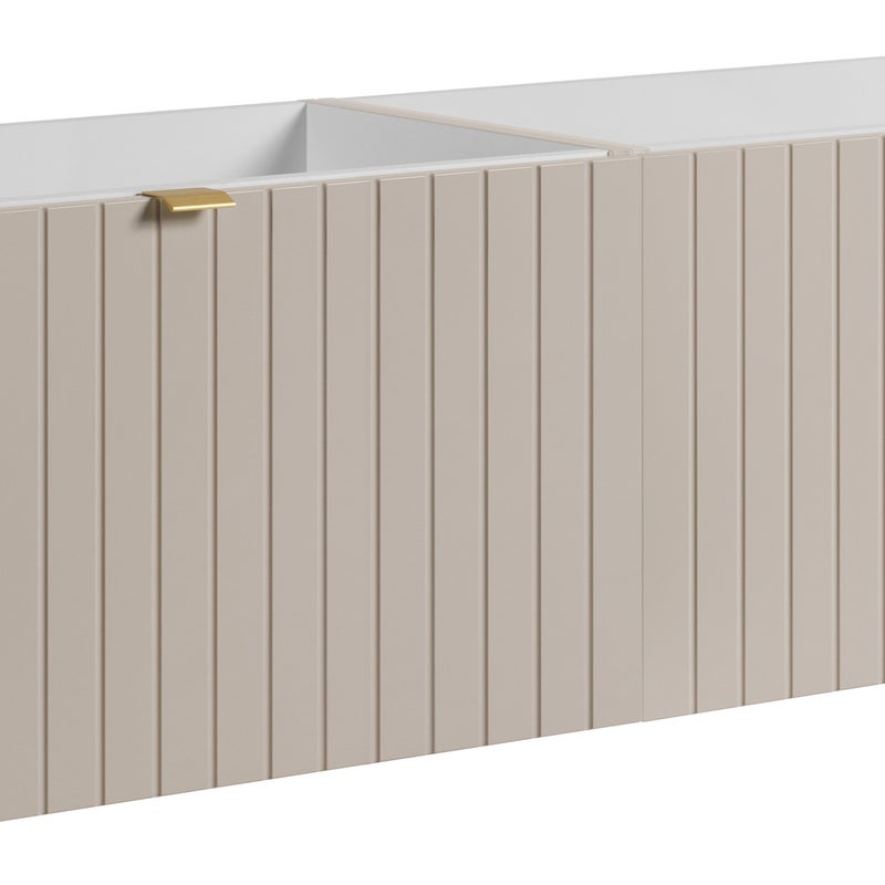 Szafka łazienkowa HARMO 160 cm kaszmir lakierowany frezowany front 4 szuflady