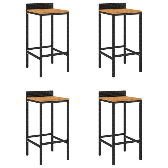Tabouret pliable Résine tressée Noir vidaXL 41788 - Gamm vert Tabouret pliable Résine tressée Noir vidaXL 41788 - Gamm vert