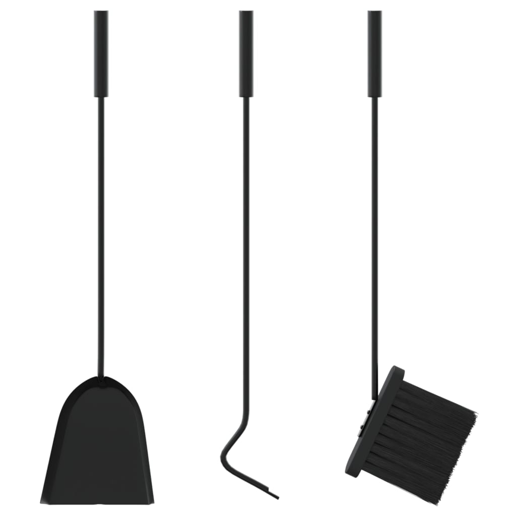 vidaXL Ensemble d'ustensiles de cheminée 4 pièces 22 x 59 cm Acier - 9