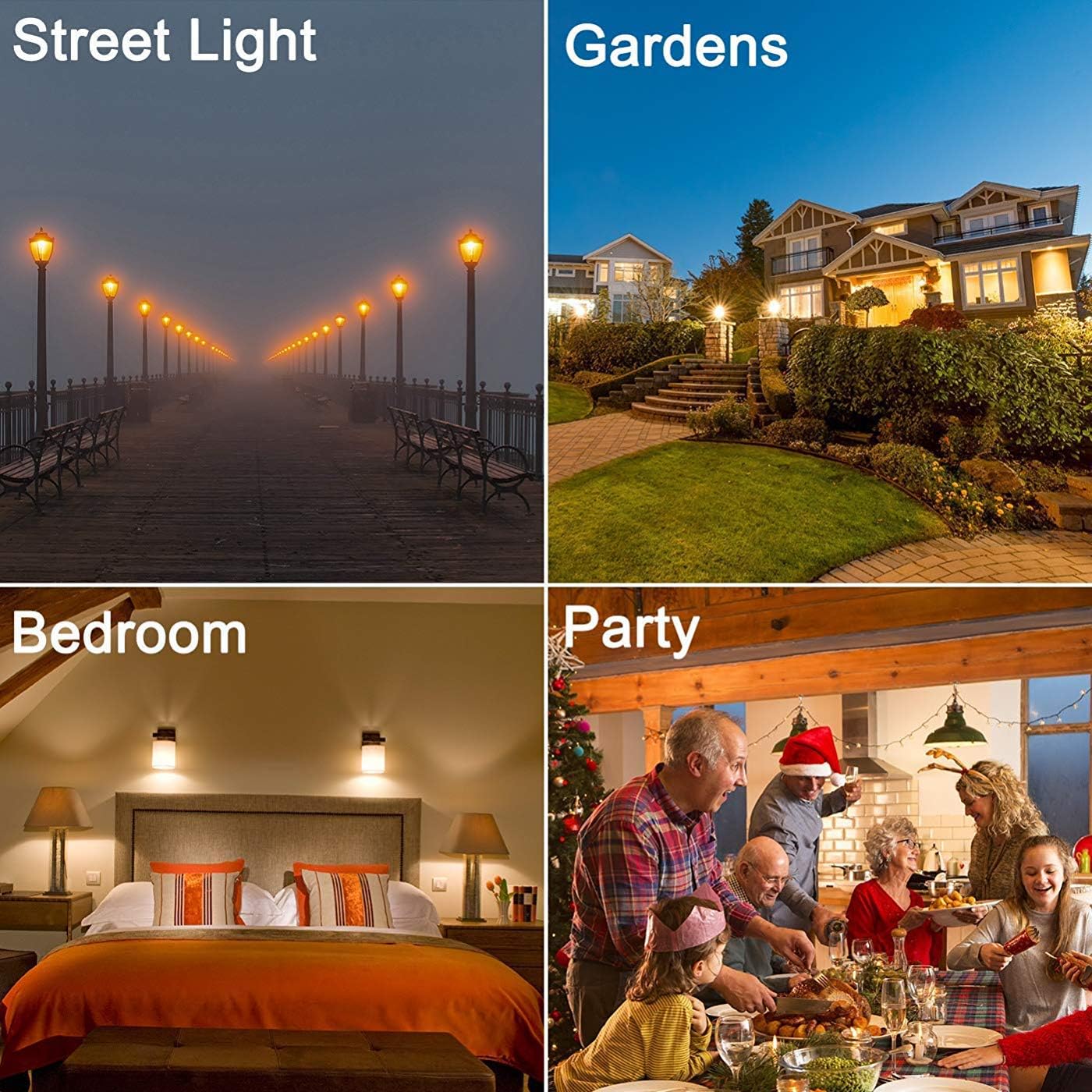 4pcs Ampoule Clignotante E27 5W, Lumière De Feu Jaune, Lumière De Noël, Halloween, Fête De Vacances, Décor De Bar, Lumière De Flamme - 4