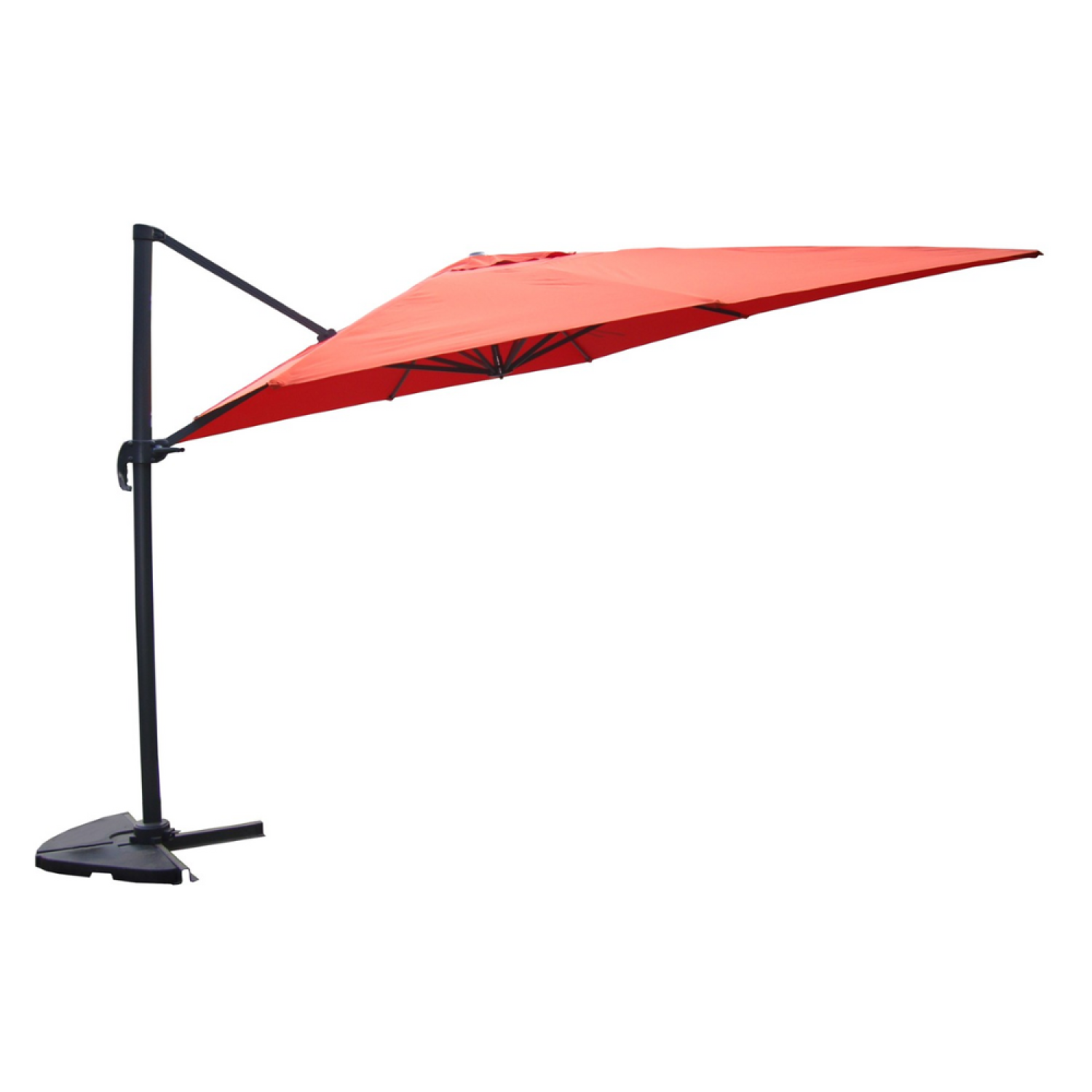 Parasol terracotta déporté rectangle 3 x 4 m rotatif à 360 CESARE - 2
