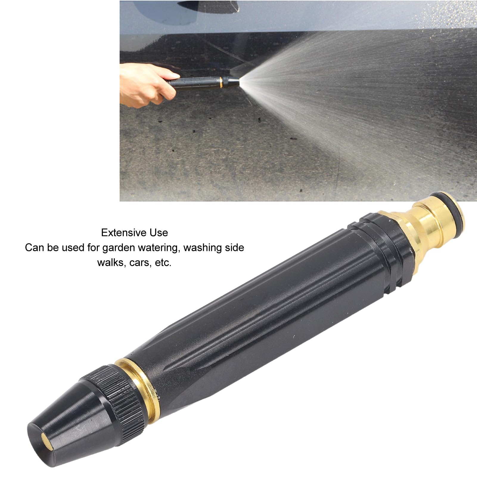 Buse de pulvérisation pour tuyau d'arrosage, pulvérisateur à jet, buse d'arrosage réglable pour terrasse et maison - 4