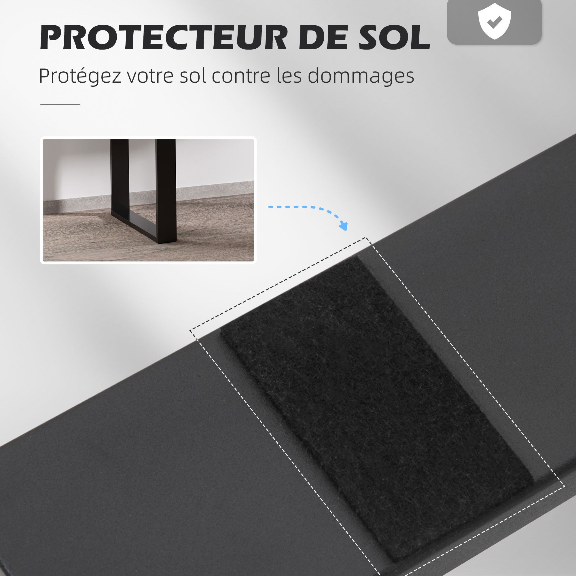 Pieds de table Acier HOMCOM - 5