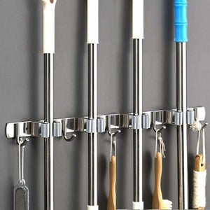Coppia Staffe In Metallo Doppio Per Supporto Bastone Tende Tenda dfh