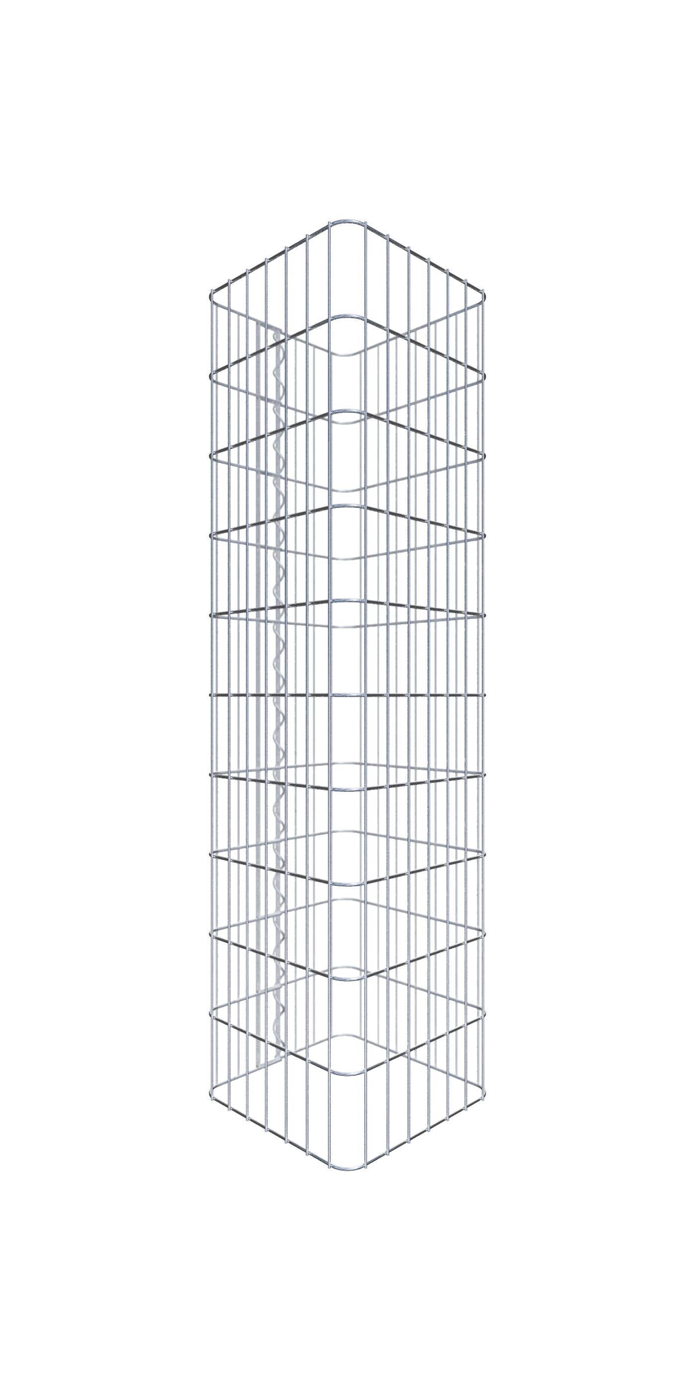 Kolumna gabionowa 37 x 37 cm, kwadrat MW 5 x 10 cm - Wysokość: 1,00 m