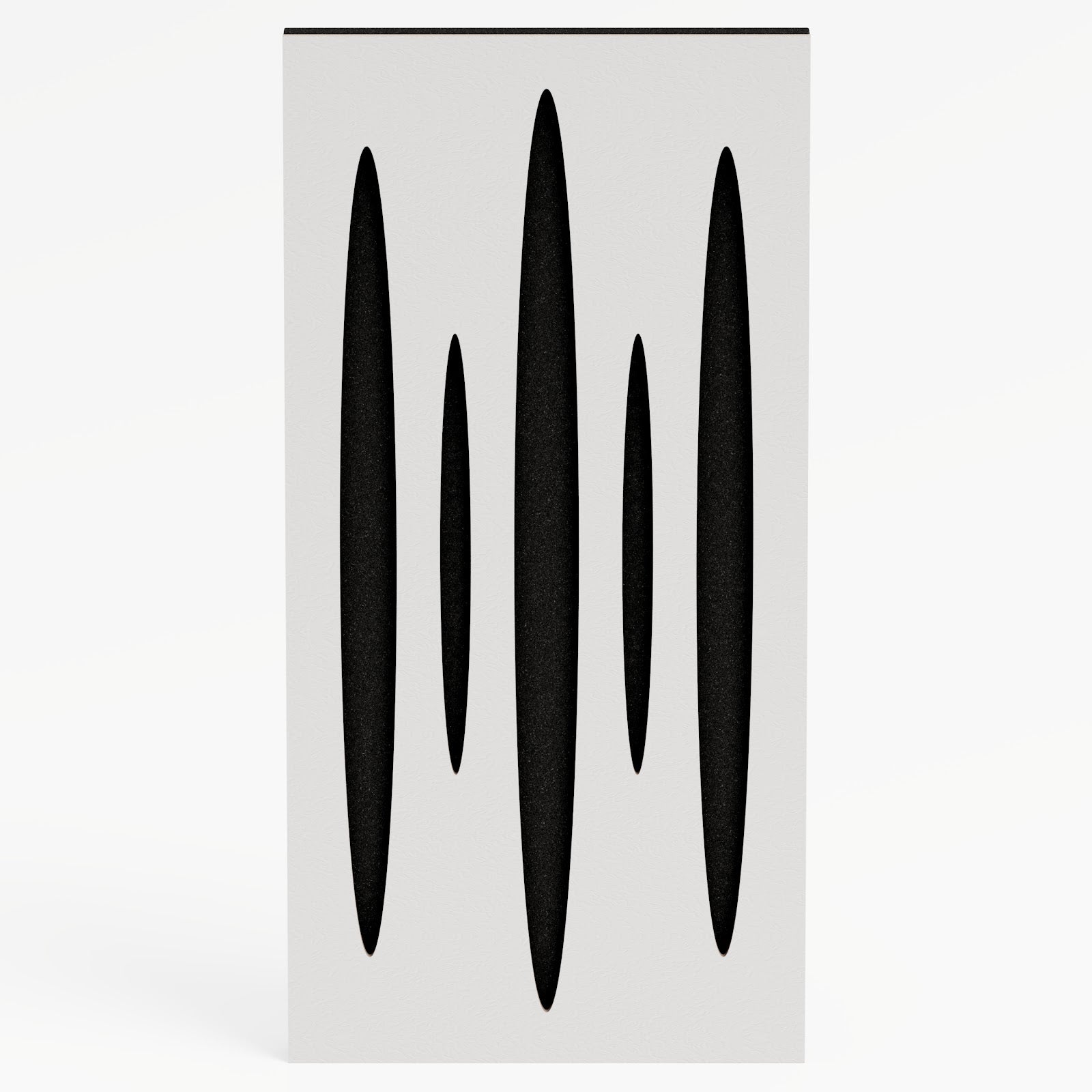 Lot de 4 Panneaux acoustiques étroits insonorisants PULSAR 50x25x3 cm -0,5 m² surf.totale -MDF perforé laminé et mousse acoustique -Blanc - 2