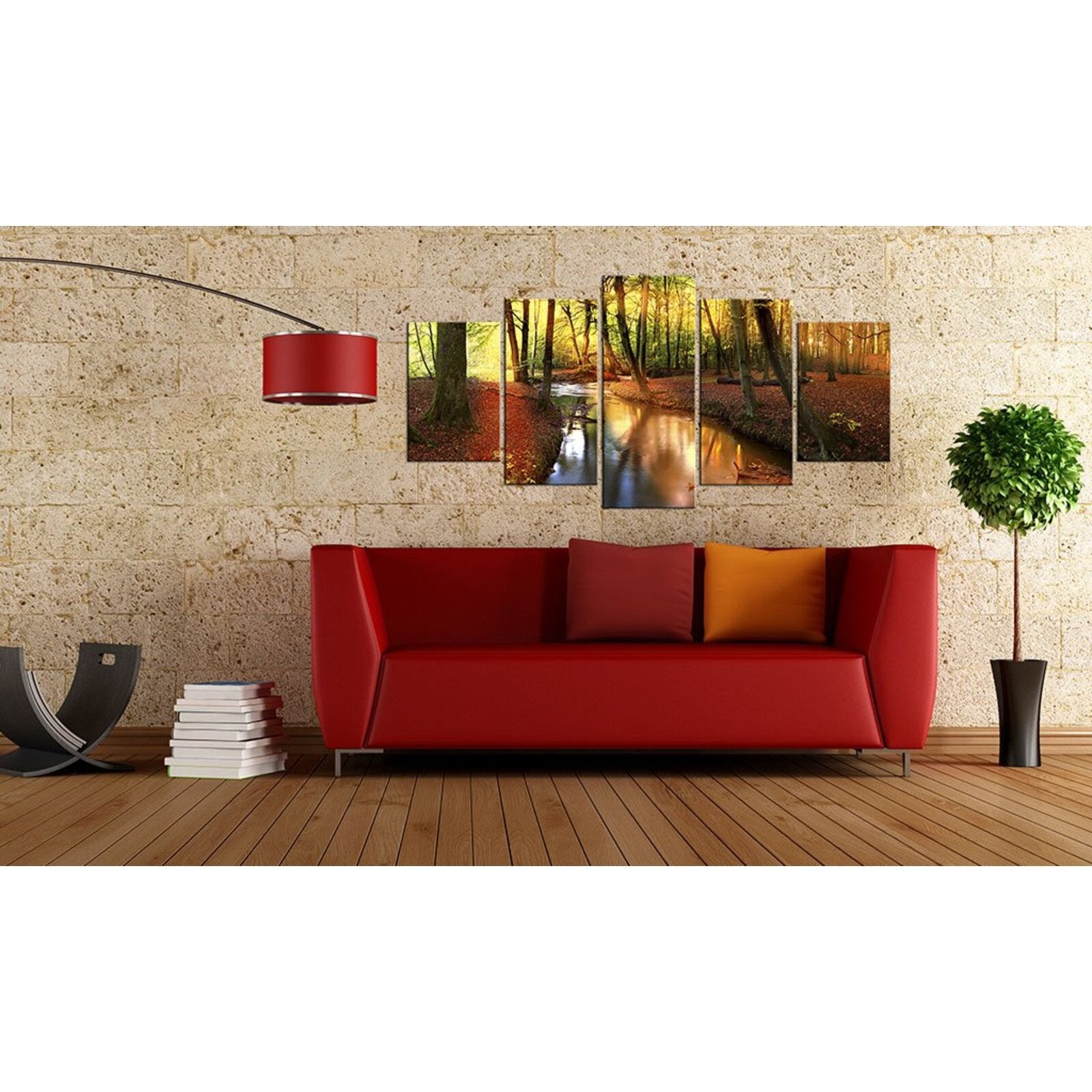 Tableau forêt silencieuse - 100 x 50 cm - 2