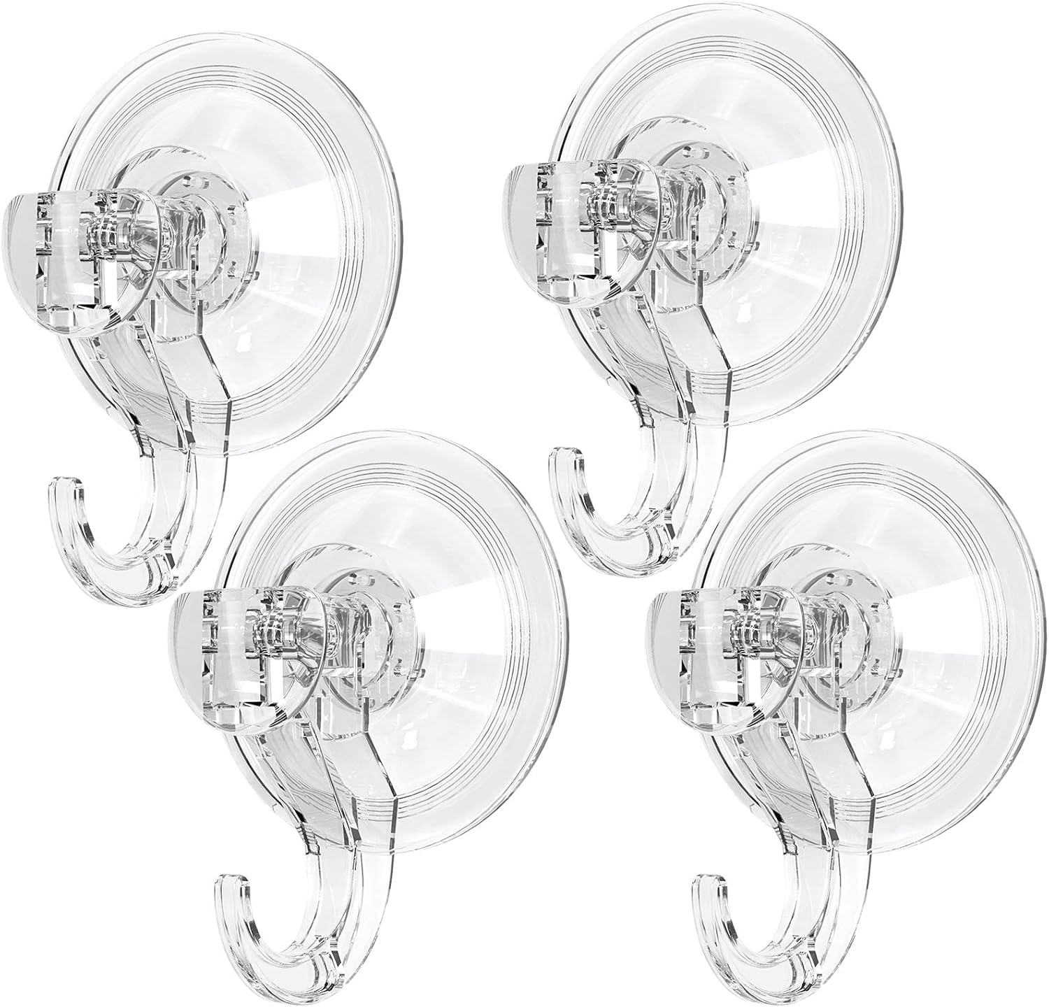 42 Pezzi Ganci A Ventosa Trasparenti 40mm – Riutilizzabili, Per Bagno, Cucina E Decorazioni Natalizie