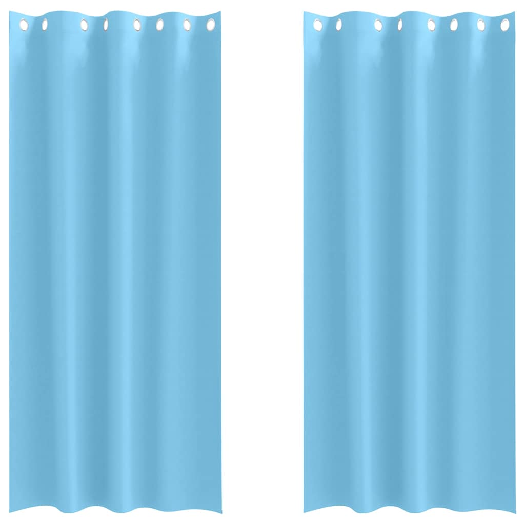 Rideaux Rouges Bordeaux Clair Rideaux 2 pcs Bleu clair 225 x 140 cm Polyester | Leroy Merlin