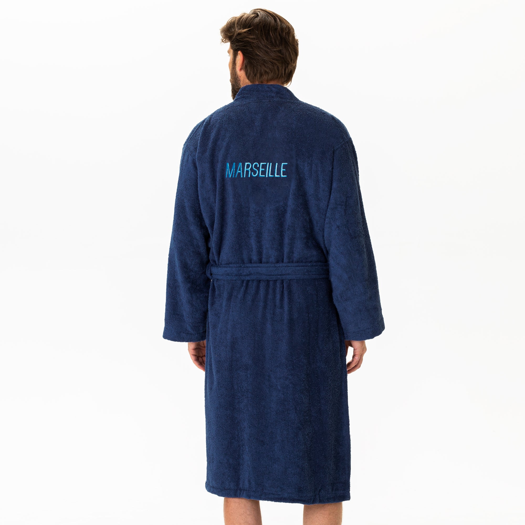 Peignoir Enfant 6/8 Ans | Imprimé Om Logo | Turquoise | CTI | 33x25 Cm