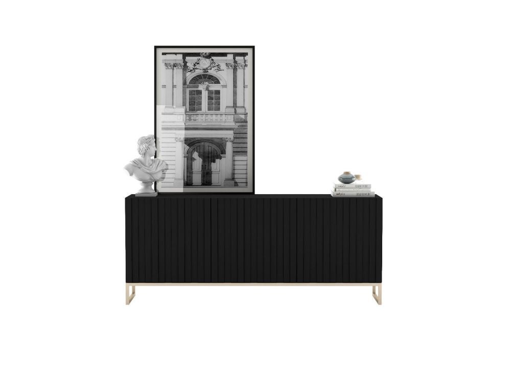Komoda TAL 3D 168 czarna mat