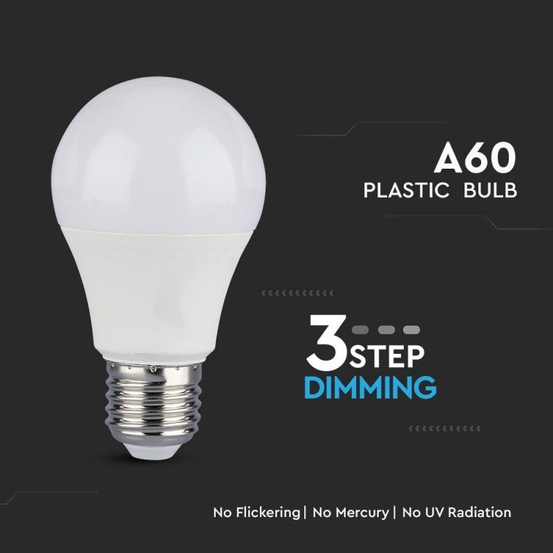 Lampadina LED E27 9W A60 3 Step Dimmerabile 6400K - 3
