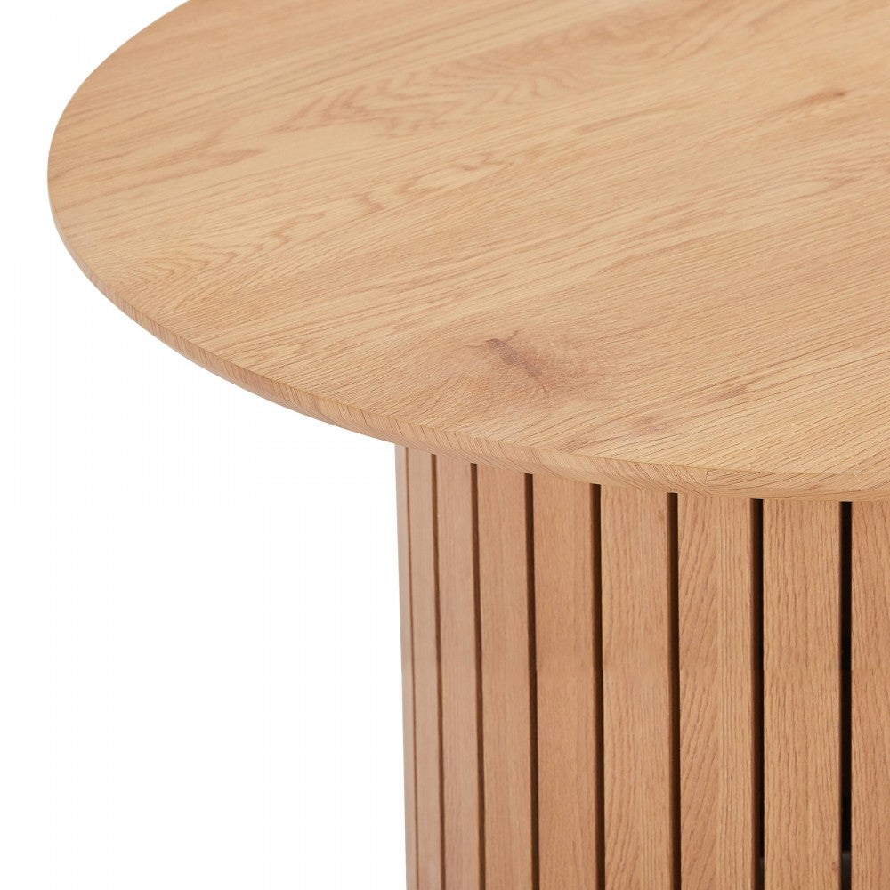 Table basse BAHIA diamètre 80 cm / Décor Chêne artisan - 3